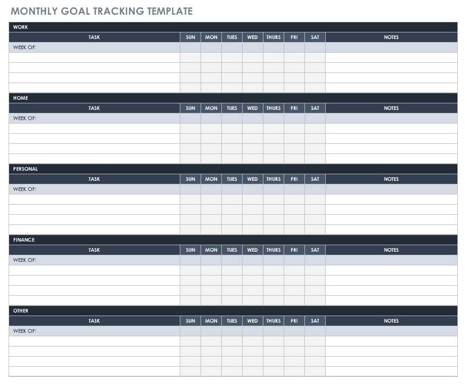 Goal Tracker Excel Template vrogue co
