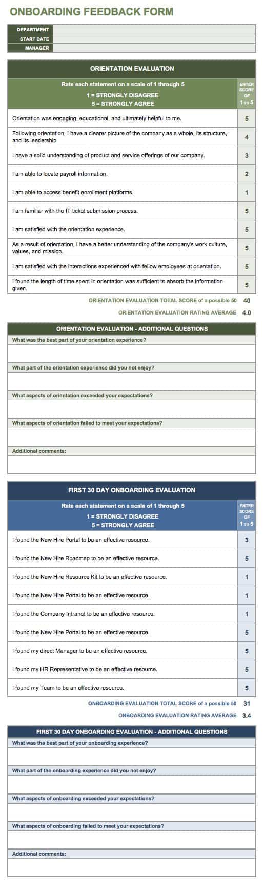 Employee Onboarding Survey Template