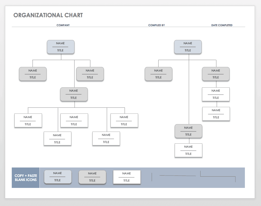 template organizational chart word