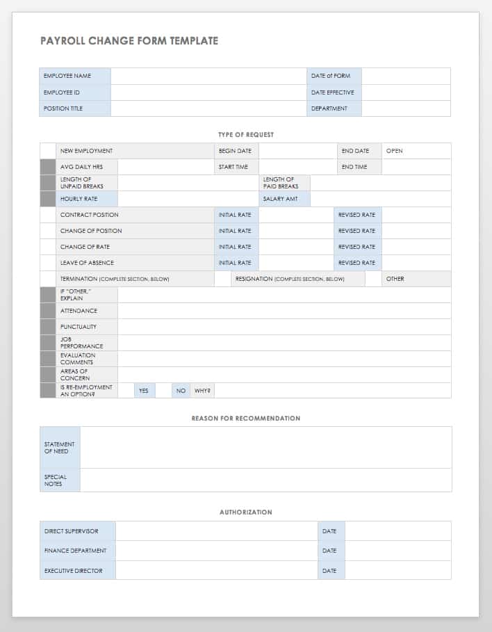 15 Free Payroll Templates Smartsheet