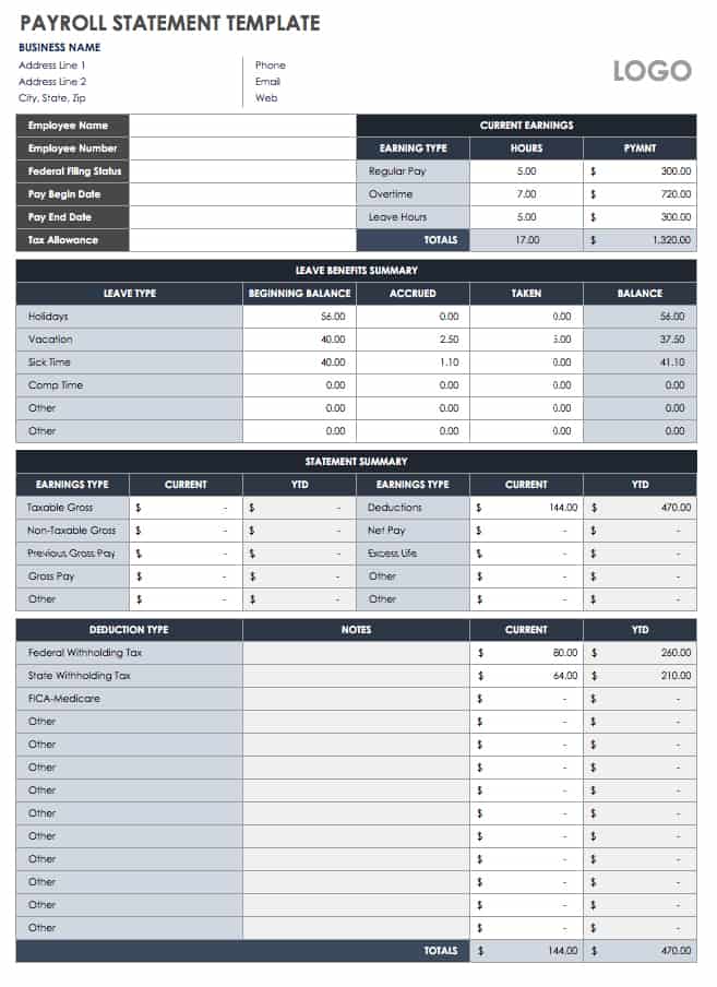 Philippine Payroll Excel Template