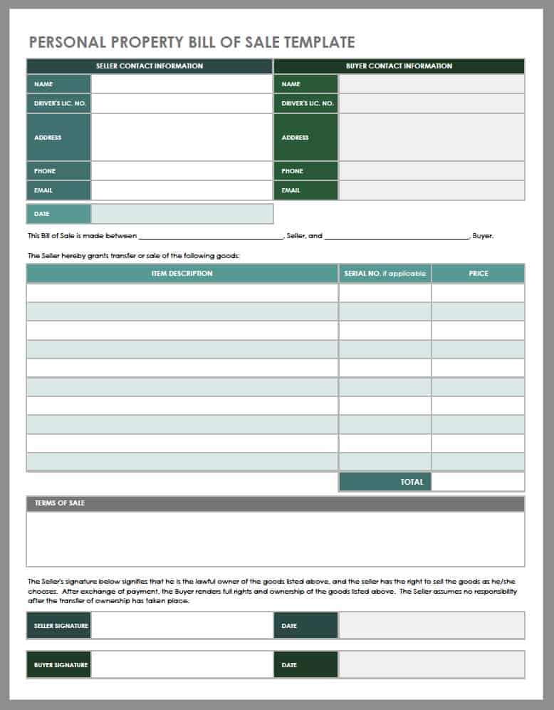 15-free-bill-of-sale-templates-smartsheet