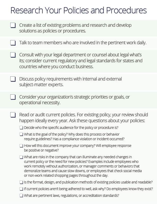 How To Write Policy Template