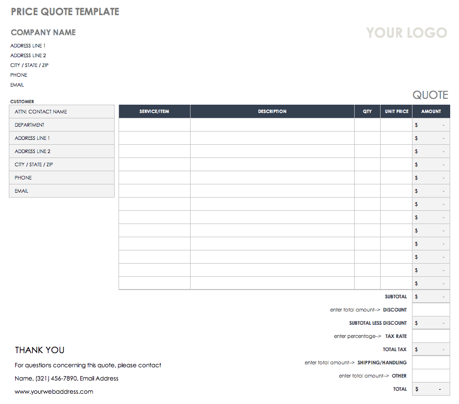 cost structure template
