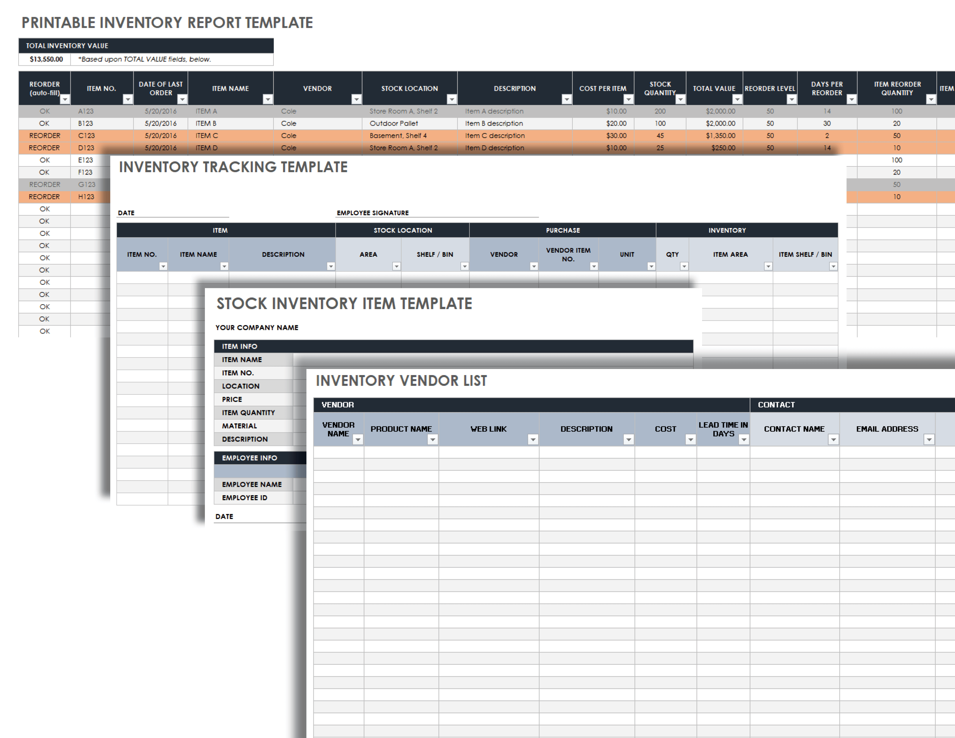 Inventory Report Template   IC Printable Inventory Report Template 