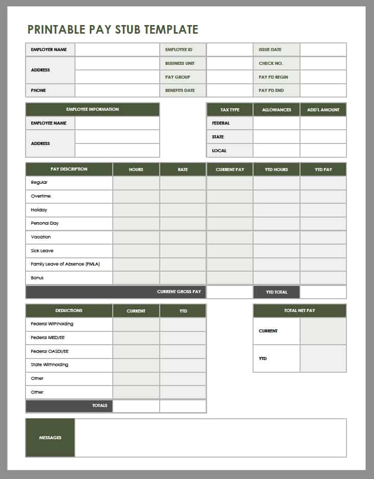 Free Printable Payslip Template South Africa - FREE PRINTABLE