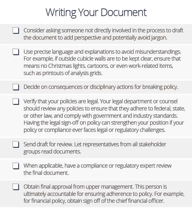 Example Of A Written Procedure