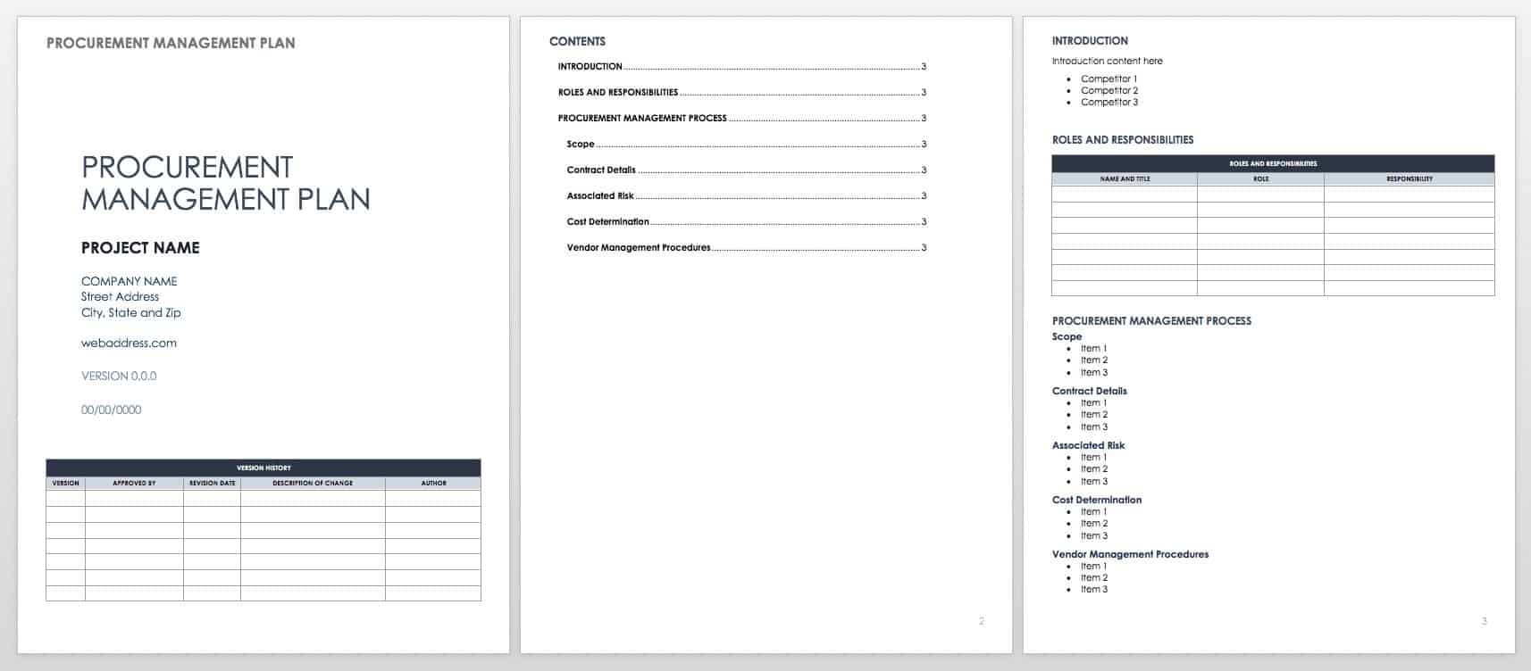 procurement management plan