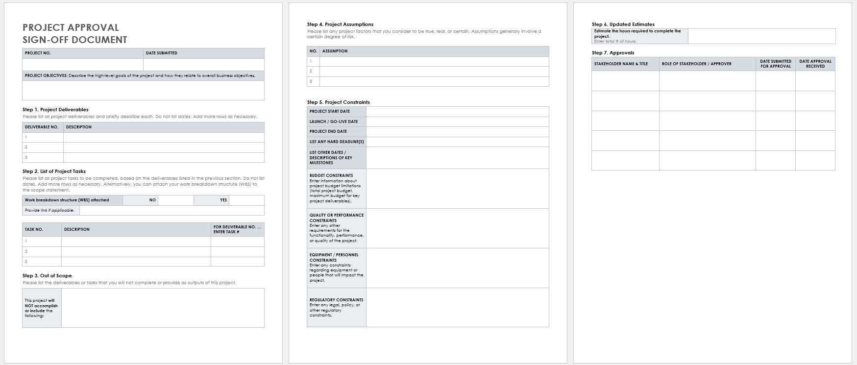 Free Project SignOff Templates Smartsheet