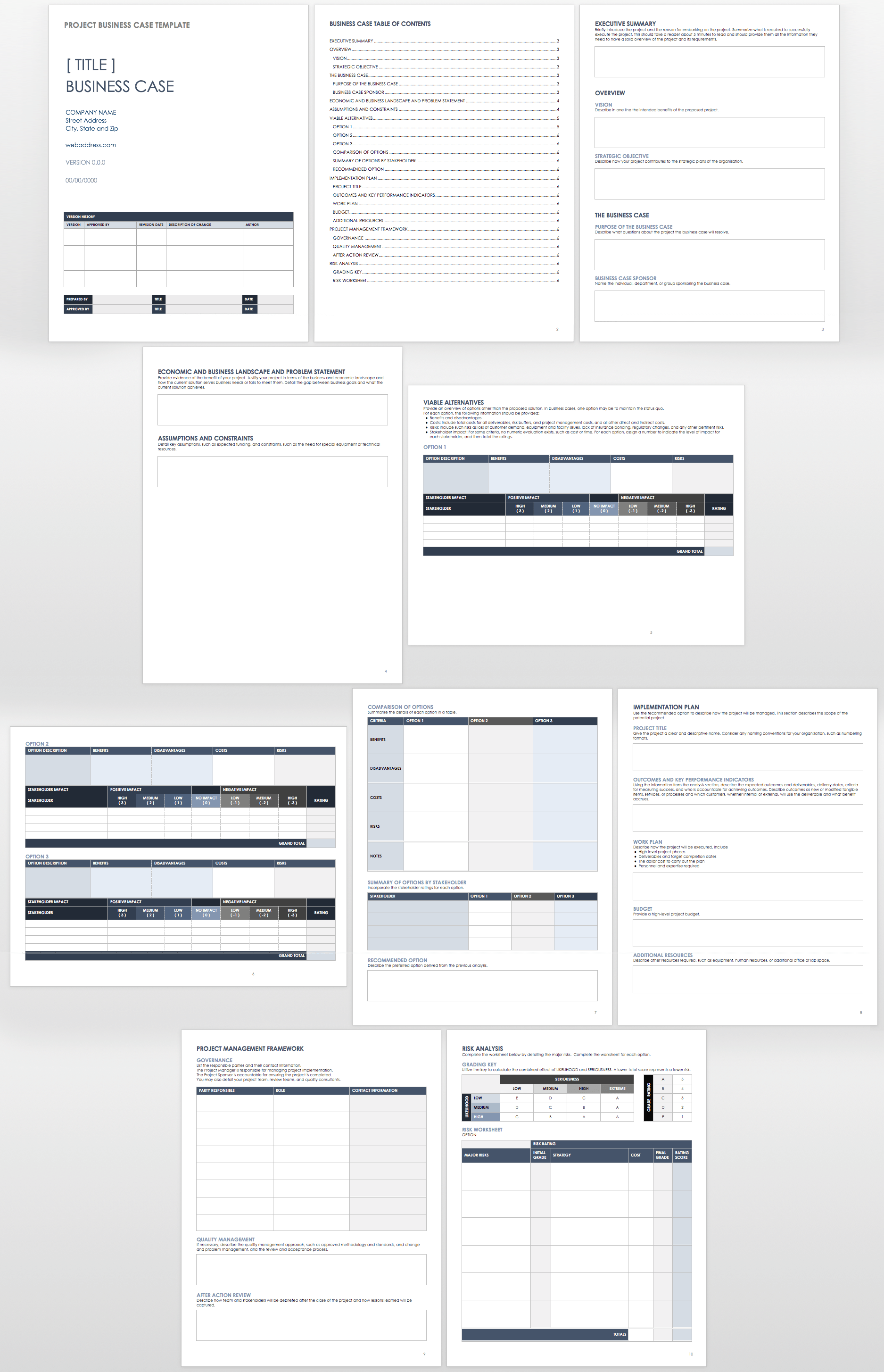 Free Business Case Templates Smartsheet