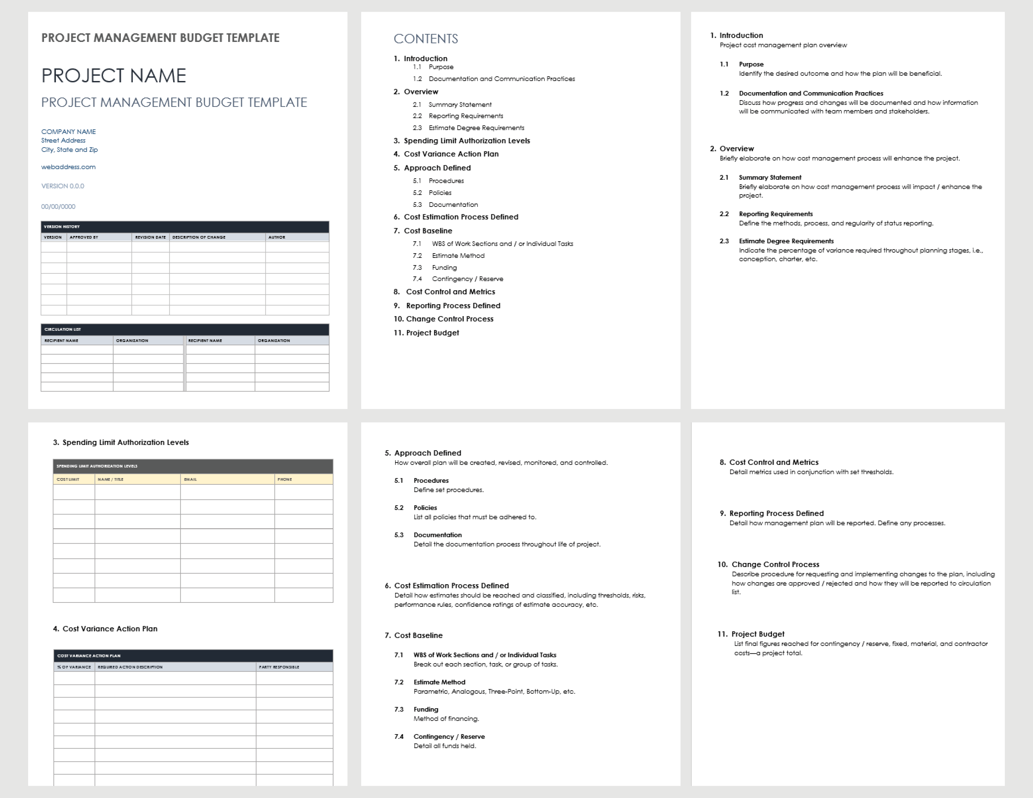 project management budget template excel