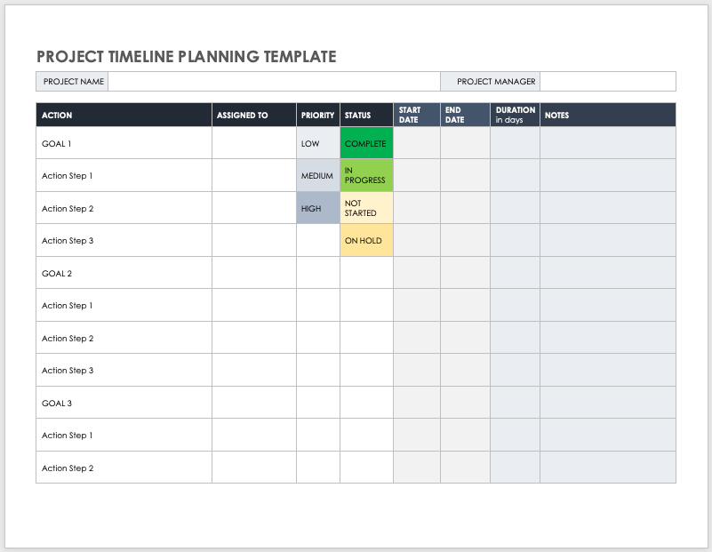 timeline template microsoft word