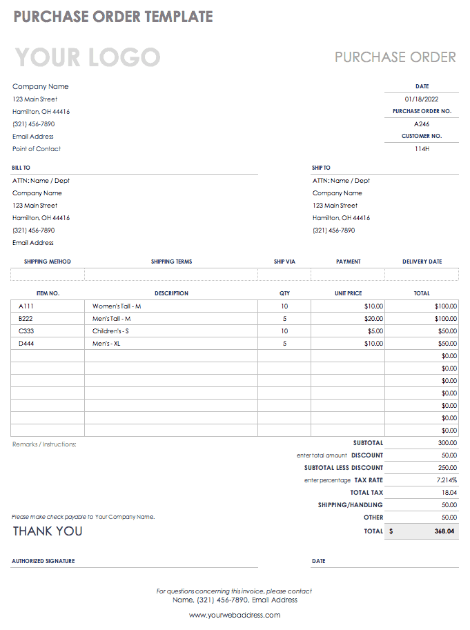 shipping manifest template pdf