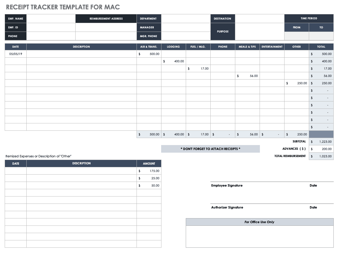 Free Receipt Template For Mac Printable Templates
