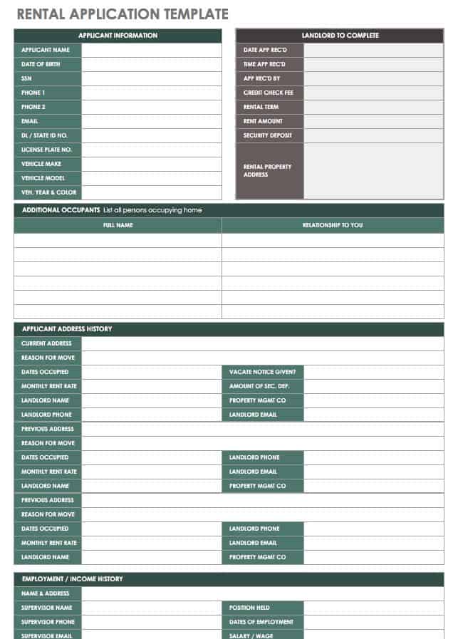 Property Management Templates Excel