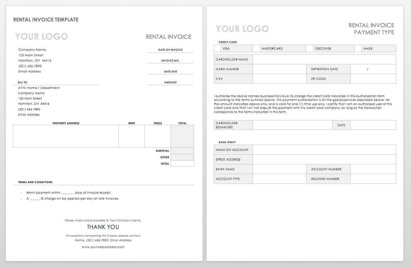 office tour bill format