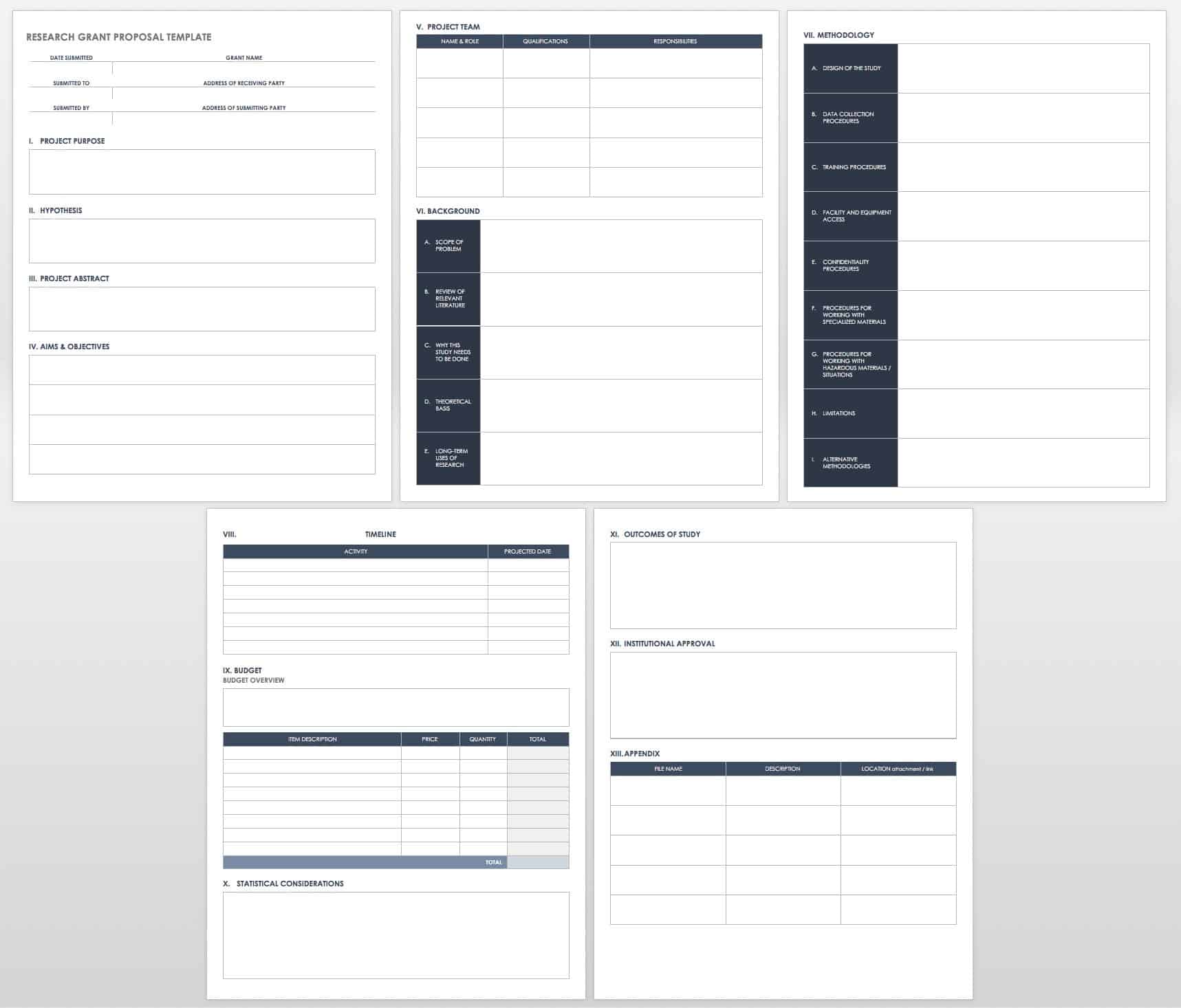 Free Grant Proposal Templates  Smartsheet Regarding Nsf Proposal Template