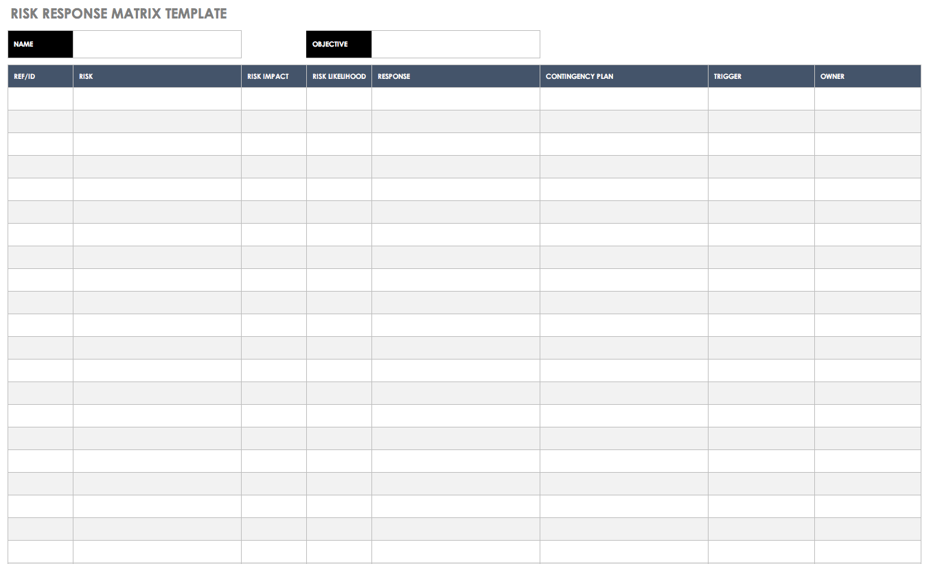 Download Free Risk Matrix Templates Smartsheet