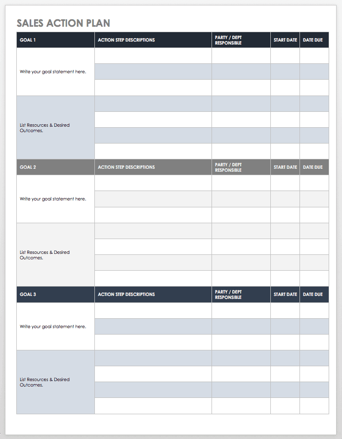 Smart Action Plan Template Excel Excel Templates