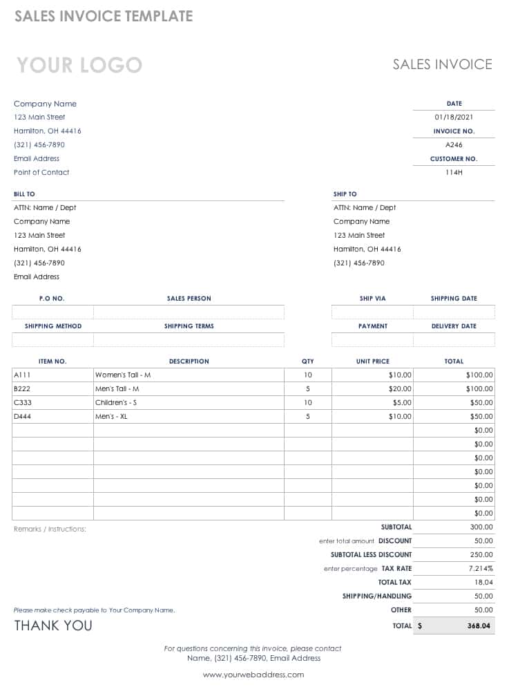 Free Purchase Order Templates Smartsheet