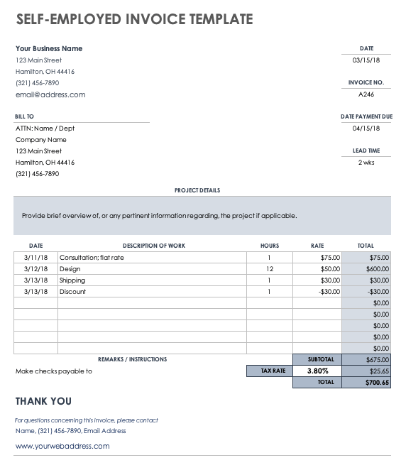 free simple invoice templates smartsheet