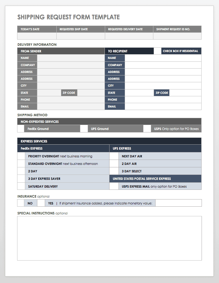 Manifest Template Word