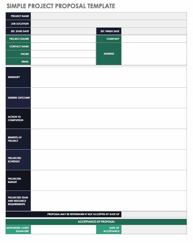 17 Free Project Proposal Templates + Tips Smartsheet