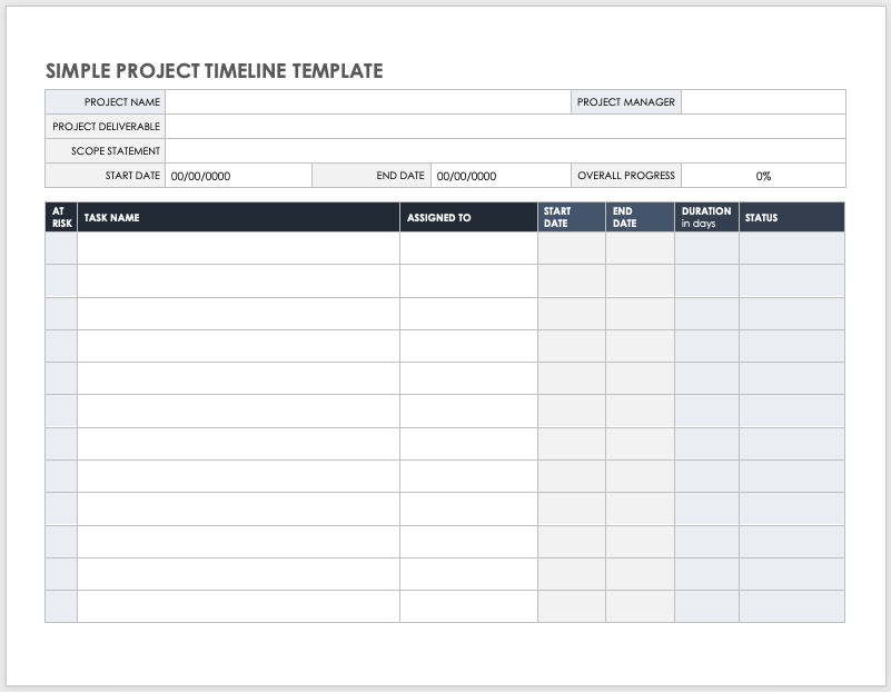  Project Timeline Template Microsoft Word 