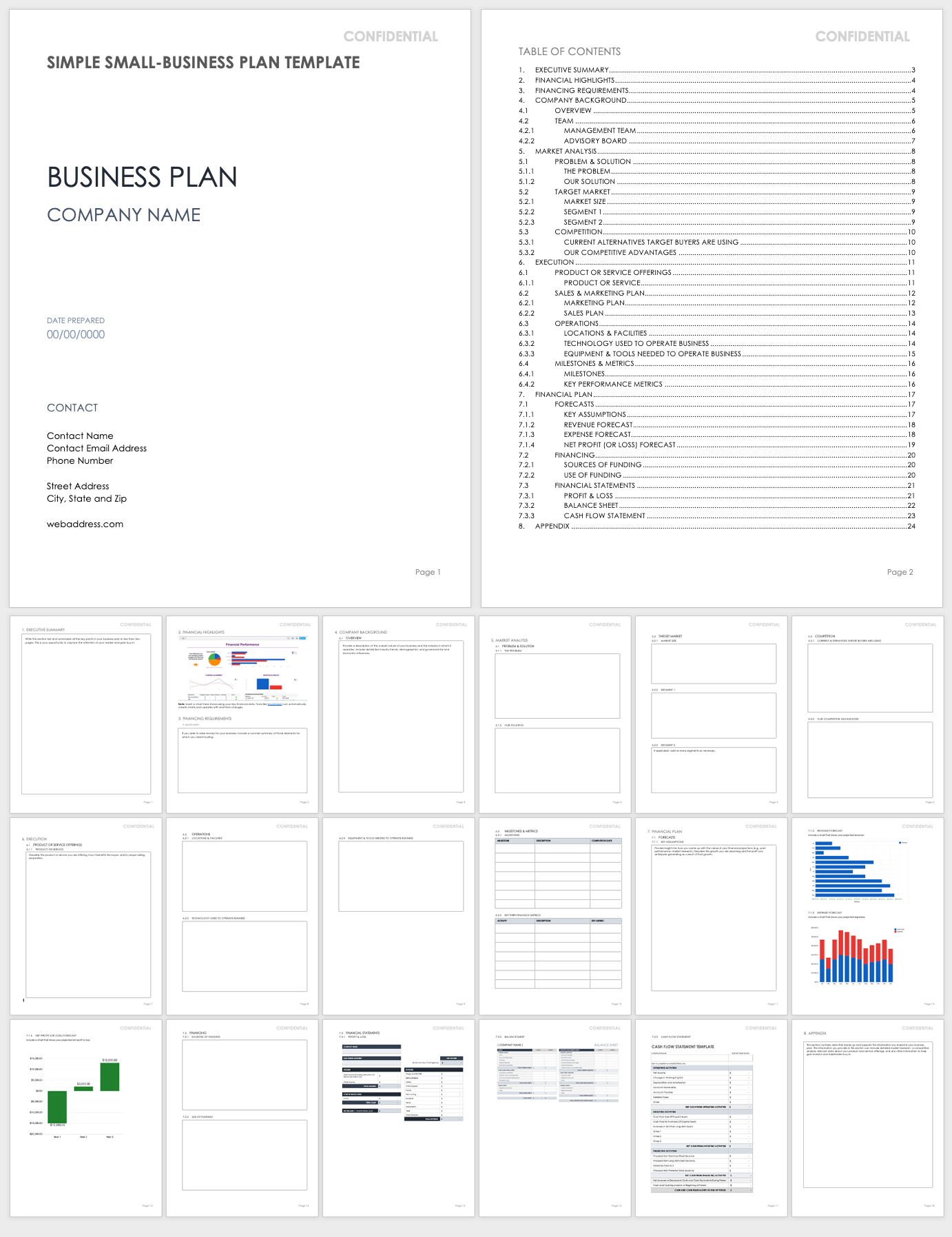 small scale business plan sample