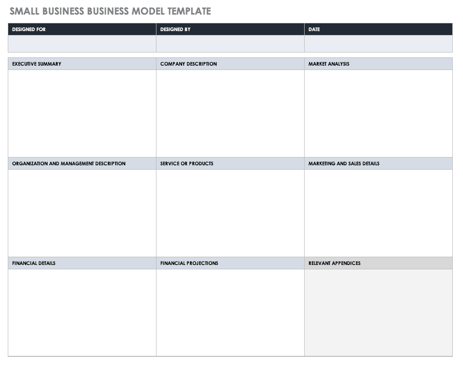 Small Business Business Model Template