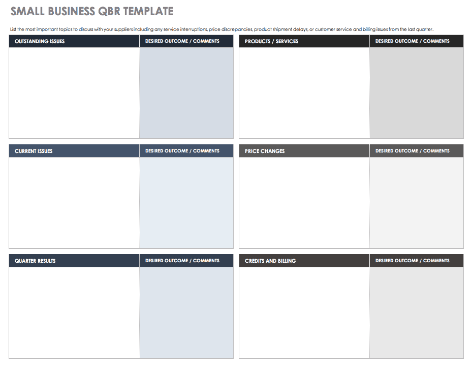 Free Qbr And Business Review Templates Smartsheet