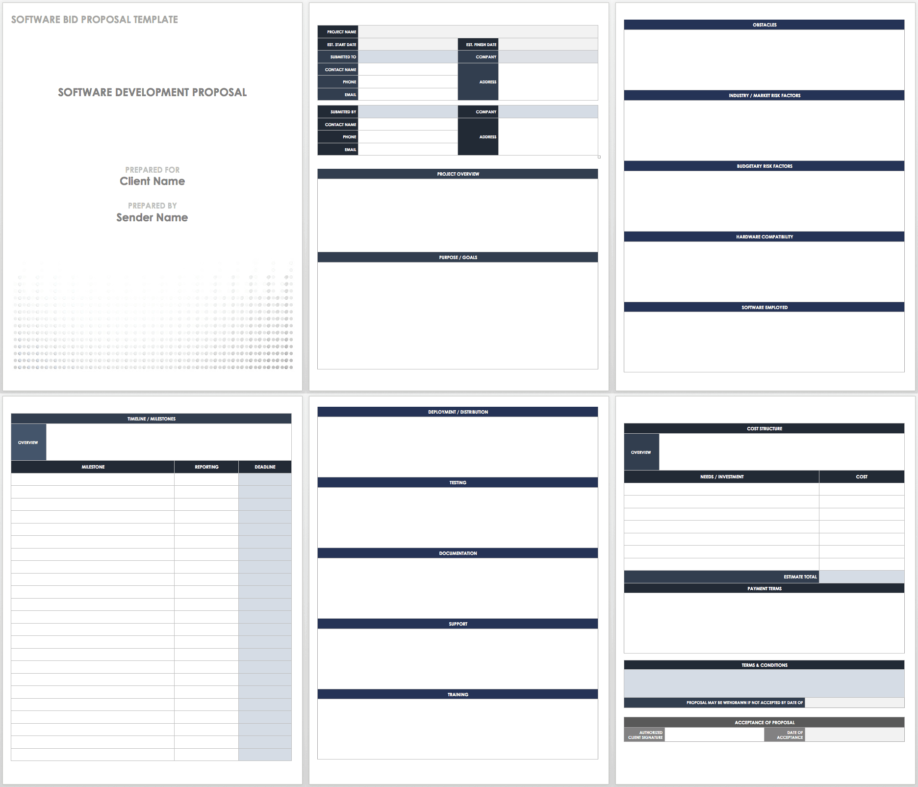 excel proposal template