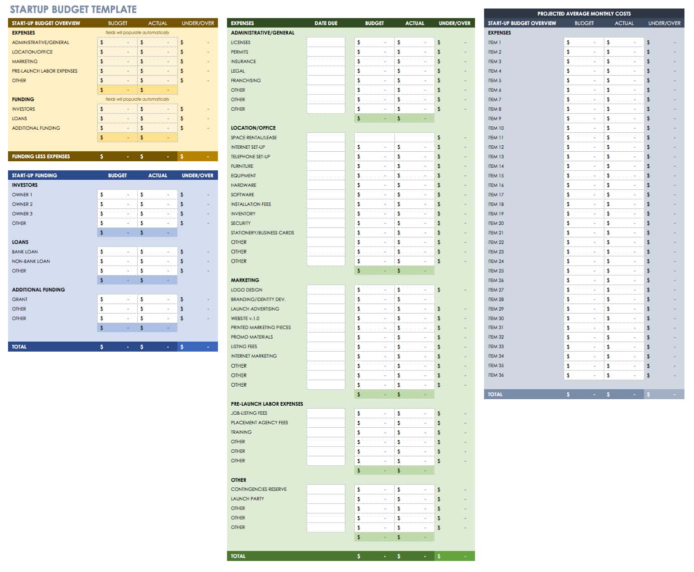 business plan excel download free