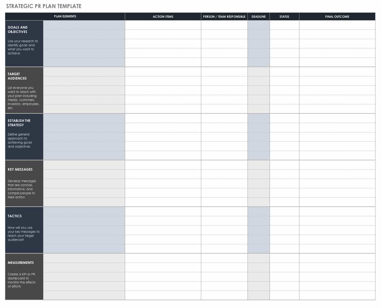 PR Strategies Best Practices Templates Smartsheet