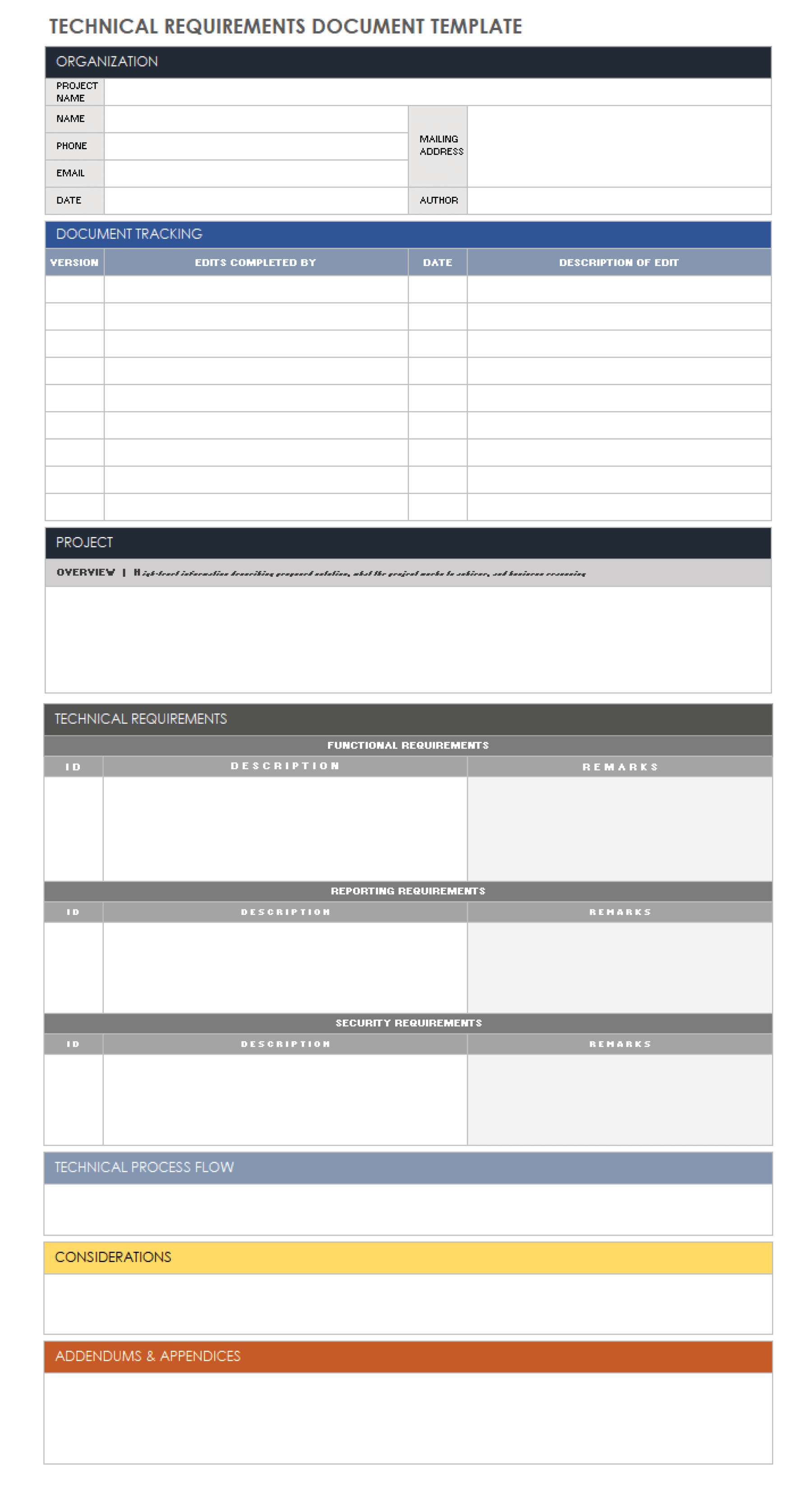 Software Requirements Template Excel prntbl concejomunicipaldechinu