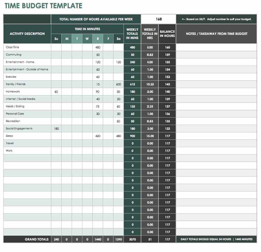 excel template task management