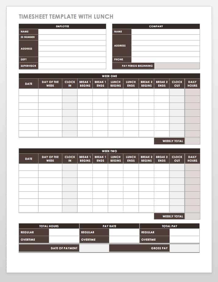 17 free timesheet and time card templates smartsheet material inventory sheet