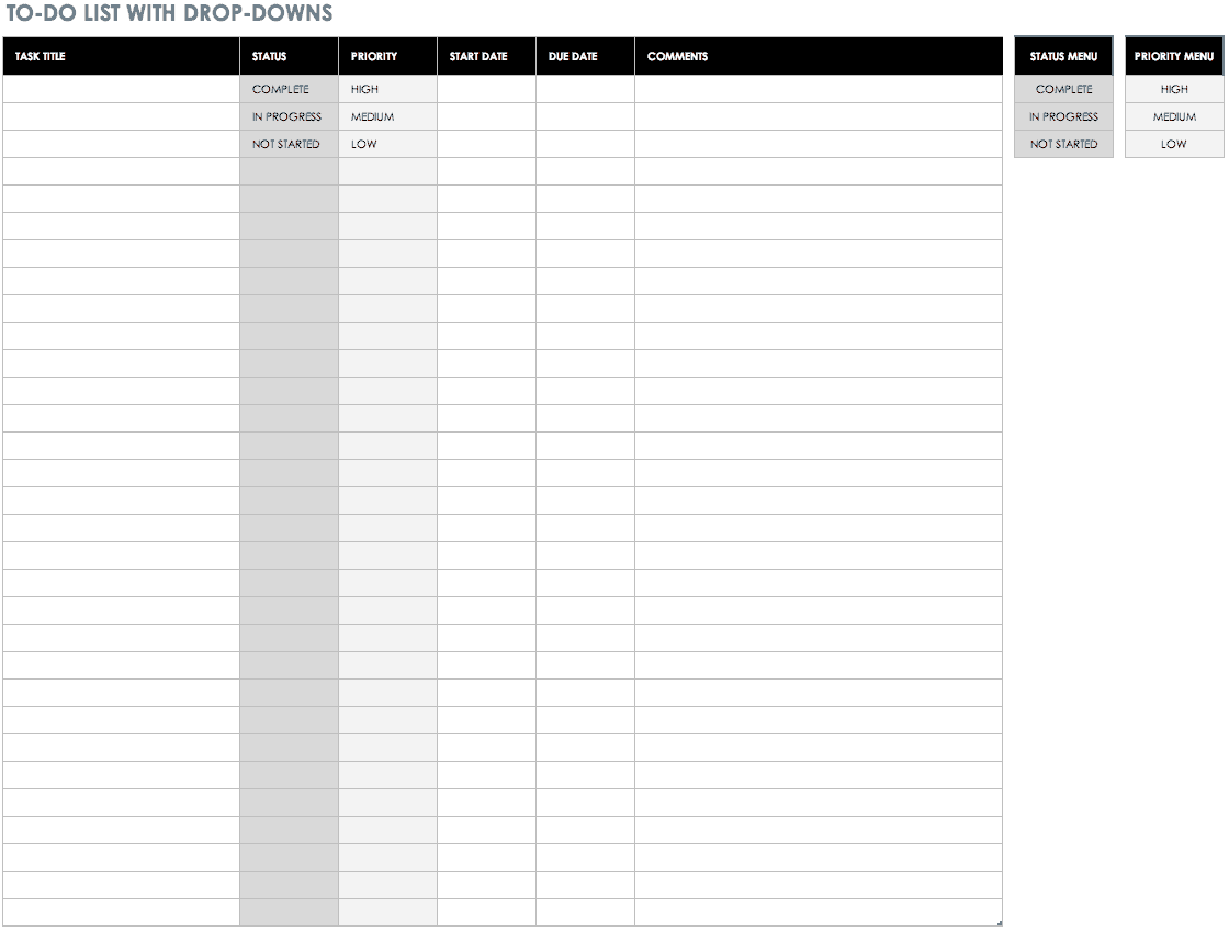 30 Free Task And Checklist Templates Smartsheet