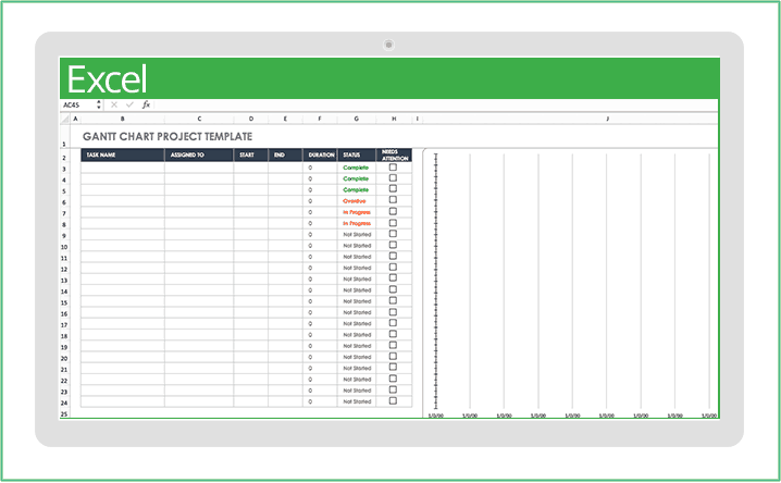 excel free project management templates
