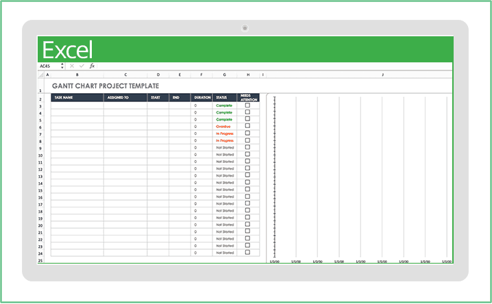 excel project management templates