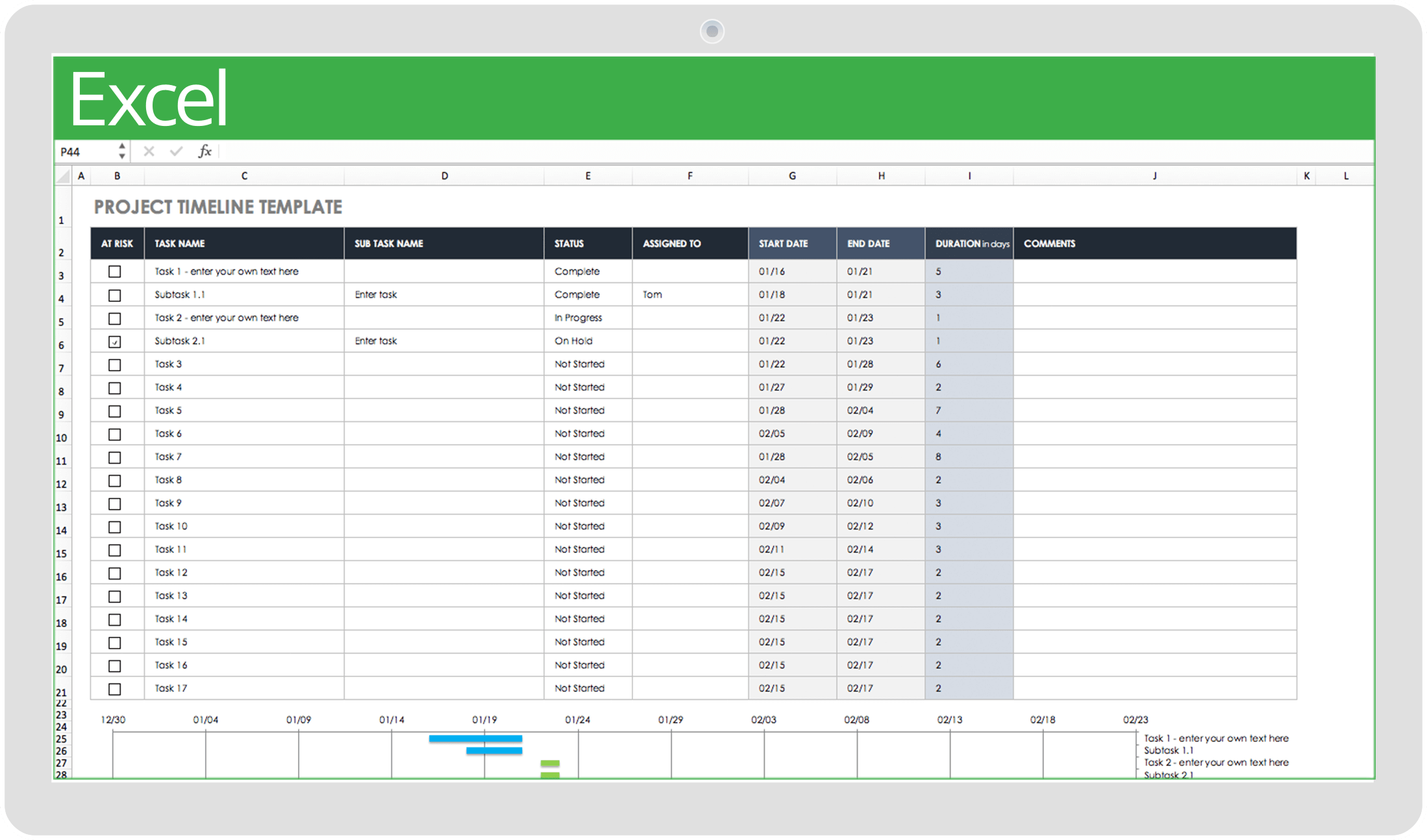 free excel template project management time resource