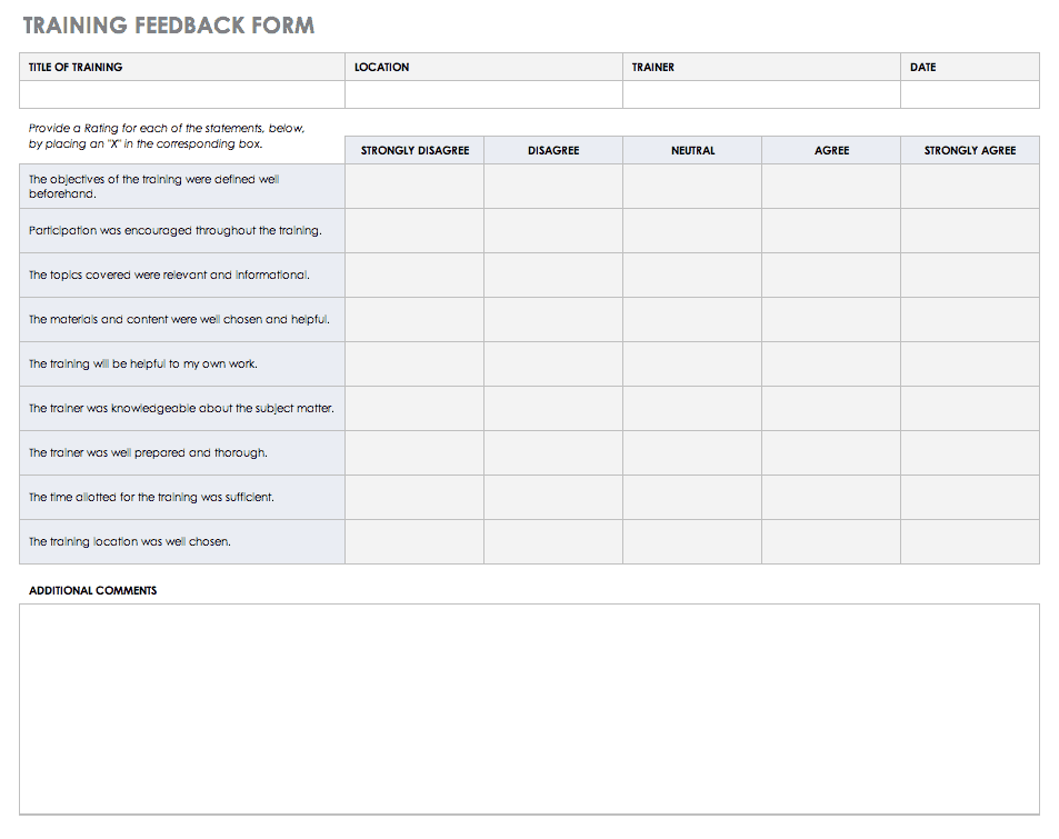 Free Feedback Form Templates Smartsheet (2022)