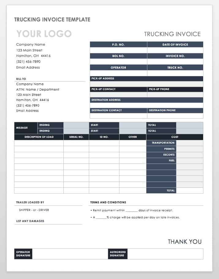 55 free invoice templates  smartsheet