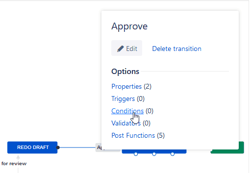 Jira Workflow Properties Menu