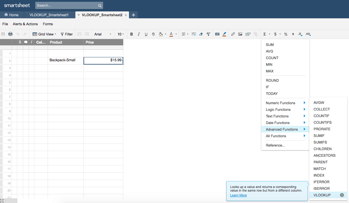 VLOOKUP Examples An Intermediate Guide Smartsheet