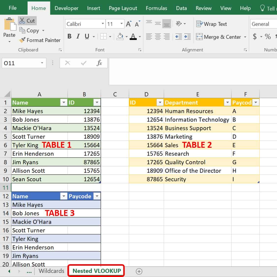 Excel Vlookup Multiple Worksheets