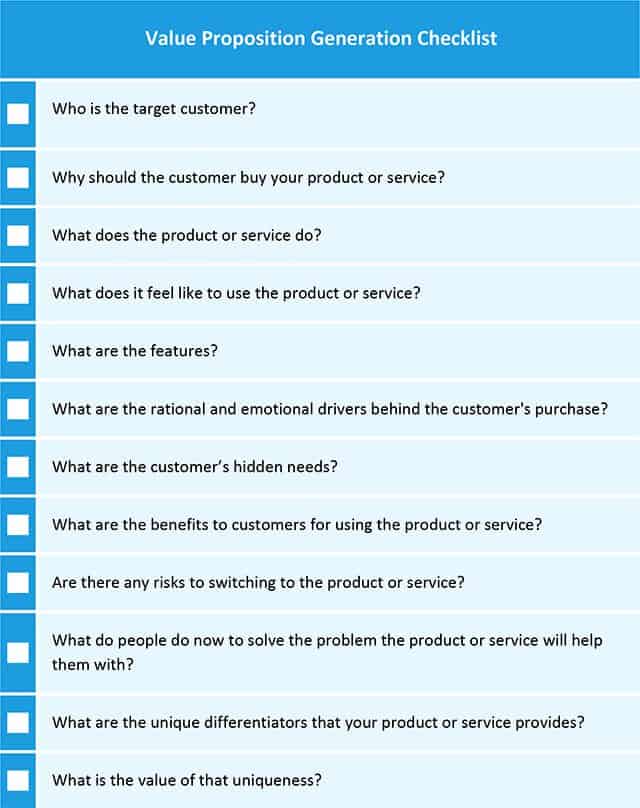 customer value proposition samples