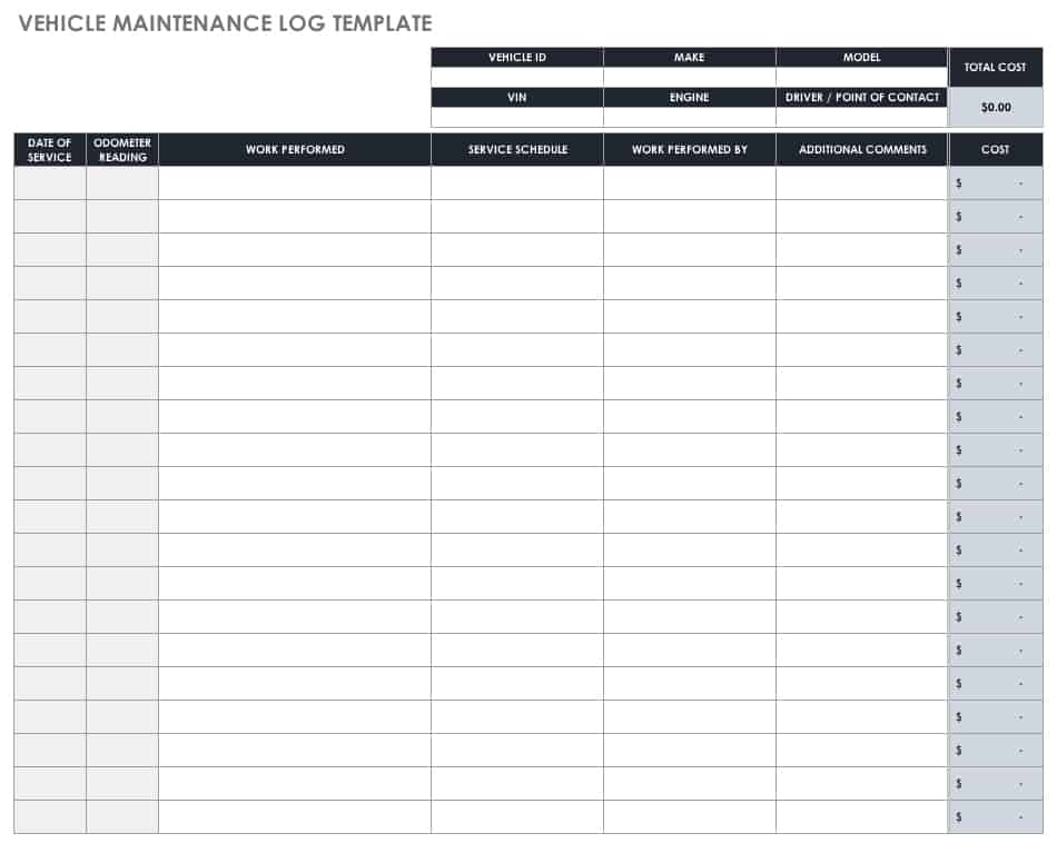 Gas Mileage Log Template from www.smartsheet.com