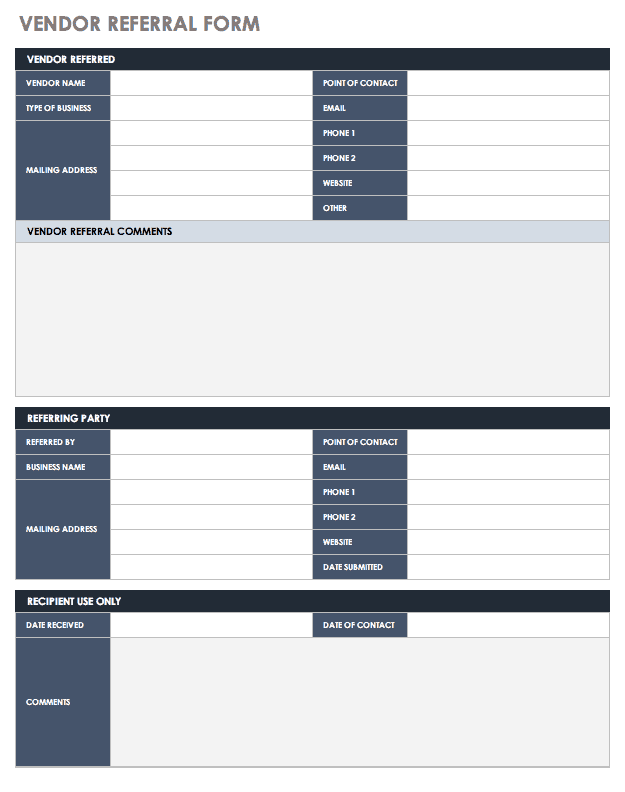 Employee Referral Form Template Word 1212