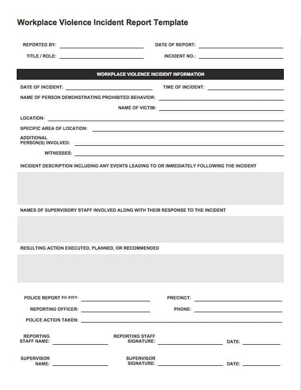 Free Incident Report Templates & Forms | Smartsheet